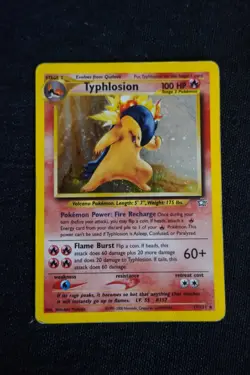 Pokemon Neo Genesis 2000 Typhlosion Holo Rare Card TCG 17/111 HP - Image 1