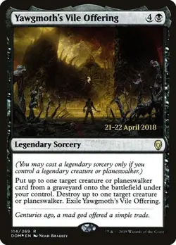 Yawgmoth's Vile Offering - Foil Prerelease Promo Dominaria MP MTG - Image 1