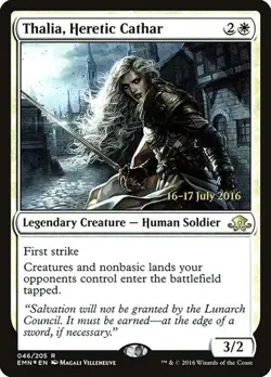 Thalia, Heretic Cathar - Foil Prerelease Promo Eldritch Moon MP MTG - Image 1