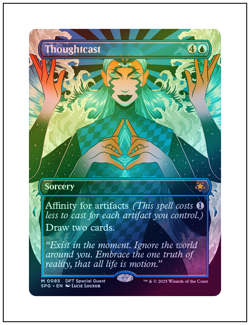1x Thoughtcast, Foil, Borderless Art, Magic MTG NM - Image 1