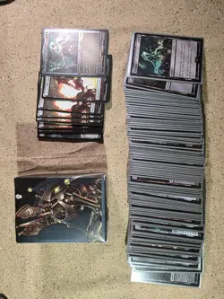 Magic the Gathering 40k Necron Dynasties Deck Sleeved with Box Complete - Image 1