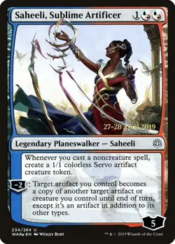 Saheeli, Sublime Artificer - Foil Prerelease Promo War of the Spark MP MTG - Image 1