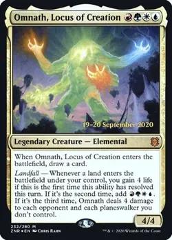 Omnath, Locus of Creation - Foil Prerelease Promo Zendikar Rising MP MTG - Image 1