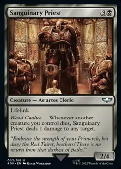 1x Sanguinary Priest NM-Mint, English Universes Beyond: Warhammer 40,000 MTG Mag - Image 1