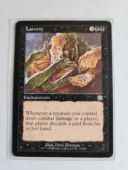 Larceny -Mercadian Masques - MTG Magic - Uncommon - Black Enchantment - Image 1