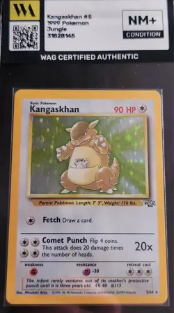 WAG Certified NM+ Pokemon TCG Kangaskhan Jungle 5/64 Holo Unlimited Holo Rare - Image 1
