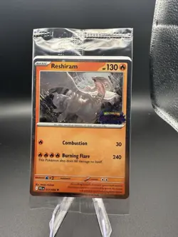 Reshiram 017/094 - Holo Rare - Pokemon TCG: Phantasmal Flames - NM stamped promo - Image 2