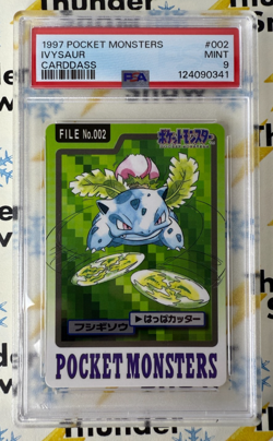 ⚡❄ 1997 Pokemon Pocket Monsters Carddass #002 Ivysaur PSA 9 - Image 1