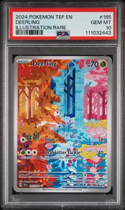 DEERLING 2024 POKEMON TEMPORAL FORCES ILLUSTRATION RARE 165/162 PSA 10 Q4798 - Image 1