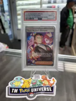 2025 Pokemon DRI EN Rocket's Giovanni 238/182 Special Illustration Rare PSA 10 - Image 1
