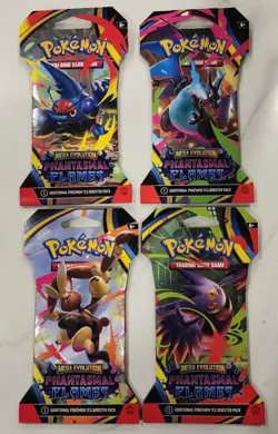 Pokemon Mega Evolution Phantasmal Flames Sleeved Booster Pack Lot Of 20 - Image 2
