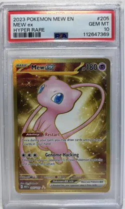 2023 POKEMON MEW EN-151 HYPER RARE #205 MEW EX PSA 10 - Image 1
