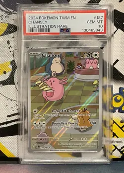 PSA 10 ?? Chansey Illustration Rare Pokemon S&V: Twilight Masquerade - Image 1