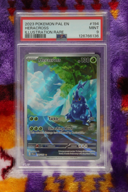 Pokemon TCG Heracross 194/193 Sv02: Paldea Evolved Holo PSA Grade 9 - Image 1