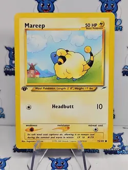 Mareep 75/105 1st Edition - Pokemon Neo Destiny - LP/MP - Image 1