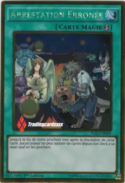 ?Yu-Gi-Oh!? Arrestation Erronee (Mistaken Arrest) : PGL3-FR089 -VF/GOLD RARE- - Image 1