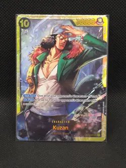 One Piece Card Game Kuzan OP02-121 SEC Secret Rare Paramount War English - Image 1