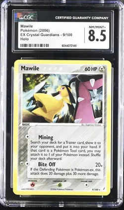 CGC 8.5 Mawile 2006 EX Crystal Guardians 9/100 Holo Pokemon Card - Image 1