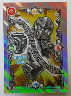 LEGO Ninjago Serie 10 Trading Card Nr. 253 - Schatten Arin - Schattenkarte Rare - Image 1