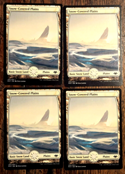 Snow-Covered Plains (250) x4 MH1 FULL-ART NM/M MTG Playset + Fast Shipping! - Image 1