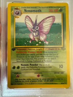 1999 Pokemon - 1st Edition Venomoth Non-Holo Rare Jungle 29/64 - PSA 9 Mint WOTC - Image 3