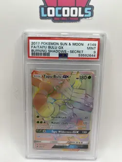 2017 Pokemon Sun & Moon 149 Secret Tapu Bulu PSA 9 Mint - Image 1