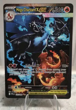 Mega Charizard X EX SIR 125/094 (English) Phantasmal Flames Pokemon TCG IN HAND - Image 1