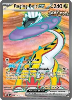 Raging Bolt ex (#196/162) - Holofoil SV - Temporal Forces NM Pokemon - Image 1