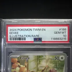 Pokemon TCG Eevee 188/167 Illustration Rare Twilight Masquerade Graded PSA 10 - Image 2