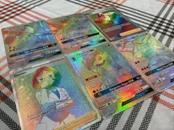 Lot Of 6 Rainbow Pokemon Cards Good Condition *For Most* With Trainers - Image 1
