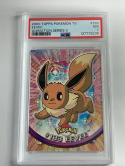 2000 Topps Pokemon TV #133 Eevee Animation Series 3 PSA 7 NEAR MINT - Image 1