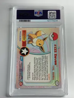 2000 Topps Pokemon TV #133 Eevee Animation Series 3 PSA 7 NEAR MINT - Image 2