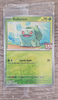 Bulbasaur - 001/165 - Pokemon 151 - BEST BUY Stamp - Sealed Promo - Pokemon - NM - Image 1