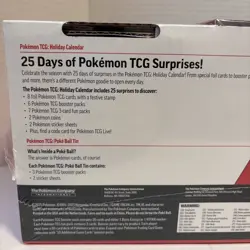 Pokemon TCG 2025 Holiday Advent Calendar Bundle Sealed New Red Ball - Image 3