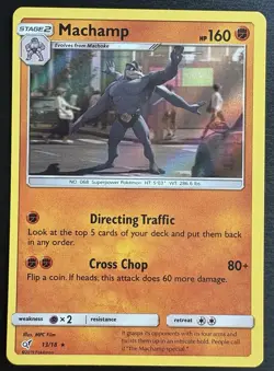 Machamp 13/18 Holo Rare Detective Pikachu SM Pokemon Card TCG 2019 VLP - Image 1