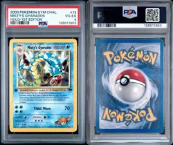 Misty Gyarados 1st Edition Gym 13 2000 Pokemon First Team Psa 4 Holo Challenge - Image 1