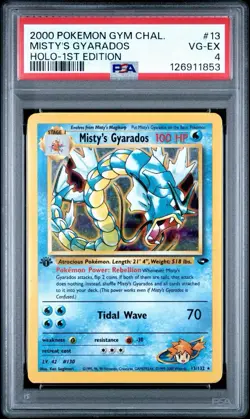 Misty Gyarados 1st Edition Gym 13 2000 Pokemon First Team Psa 4 Holo Challenge - Image 2