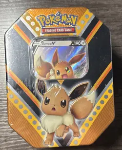Nintendo Pokemon V Powers Tin Trading Card Game EeveeV - Eevee Tin 820650807794 - Image 1