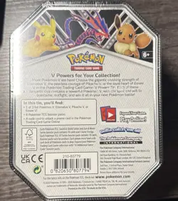 Nintendo Pokemon V Powers Tin Trading Card Game EeveeV - Eevee Tin 820650807794 - Image 2