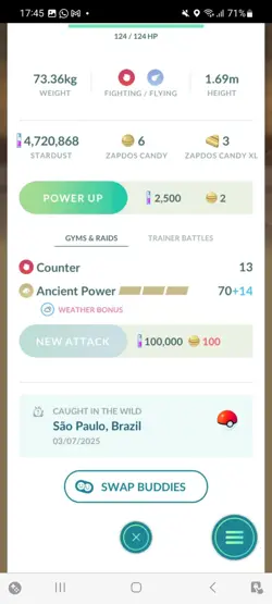 Pokemon Go shiny Legendary Galerian Zapdos - Image 2
