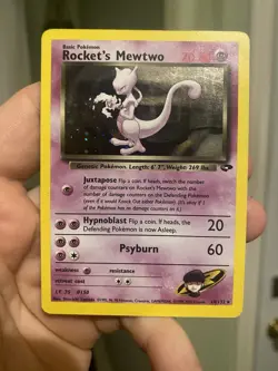 Rocket's Mewtwo - 14/132 - Pokemon Gym Challenge Unlimited Holo Rare Card LP - Image 1