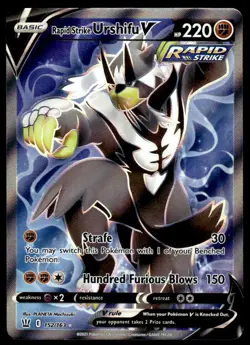 Pokemon TCG SWSH05: Battle Styles #152/163 Rapid Strike Urshifu V (Full Art) NM - Image 1