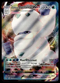 Pokemon TCG SWSH04: Vivid Voltage #037/185 Galarian Darmanitan VMAX NM - Image 1