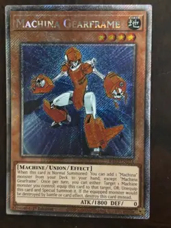 Yugioh 1x Machina Gearframe Platinum Secret Rare RA03-EN234 1st Ed NM - Image 1