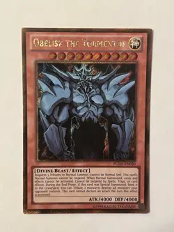 Obelisk the Tormentor PGLD-EN030 Premium Gold Unlimited Gold Secret Rare - Image 1