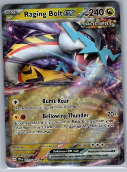 Raging Bolt ex 123/162 SV05: Temporal Forces - Pokemon Card - NM - Image 1