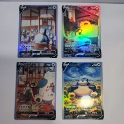Lot of 4 Custom holo Snorlax V Pokemon Trading Card sleeved & top loaded - Image 3