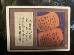 Copper Tablet Unlimited MTG Magic the Gathering Card LP Condition - Image 1