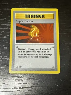 Pokemon TCG Super Potion 1st Edition Base Set, Shadowless Trainer Card 90/102 - Image 2
