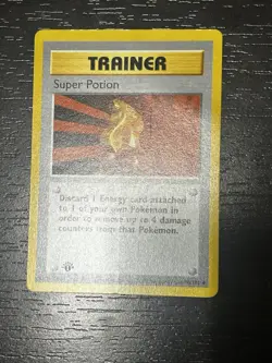 Pokemon TCG Super Potion 1st Edition Base Set, Shadowless Trainer Card 90/102 - Image 4